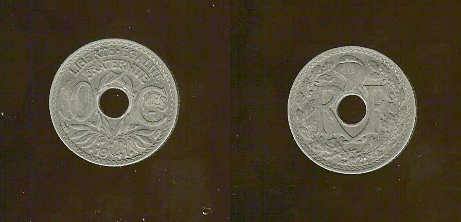 10 centimes Lindauer 1941 fault Unc